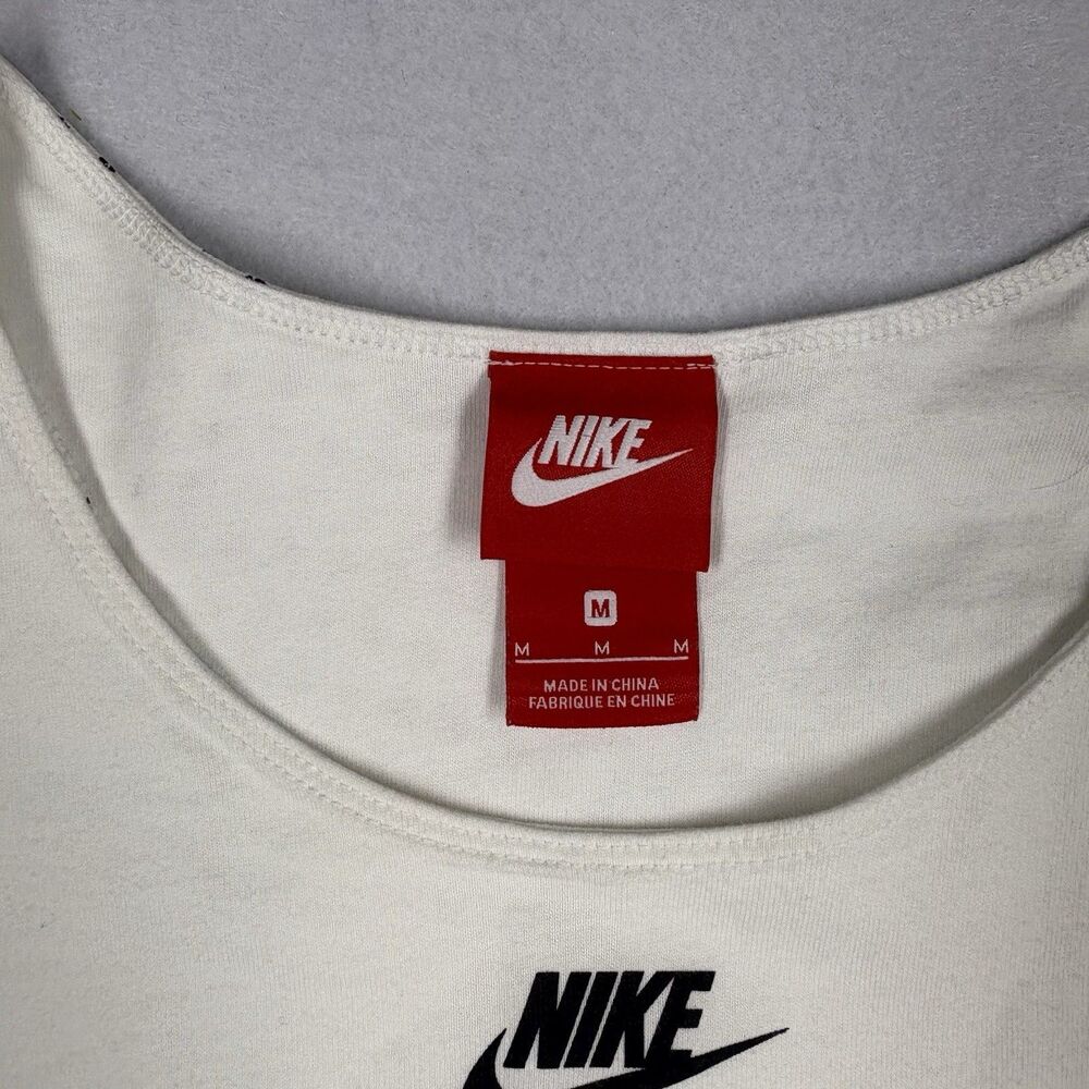 Nike International Long Sleeve Dress Womens M White Black Red Colorblock - Picture 8 of 8